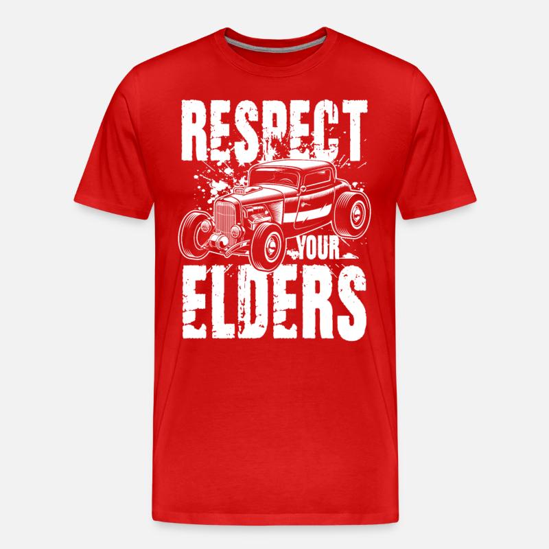 Respect Your Elders - Männer Premium Bio T-Shirt - Rot
