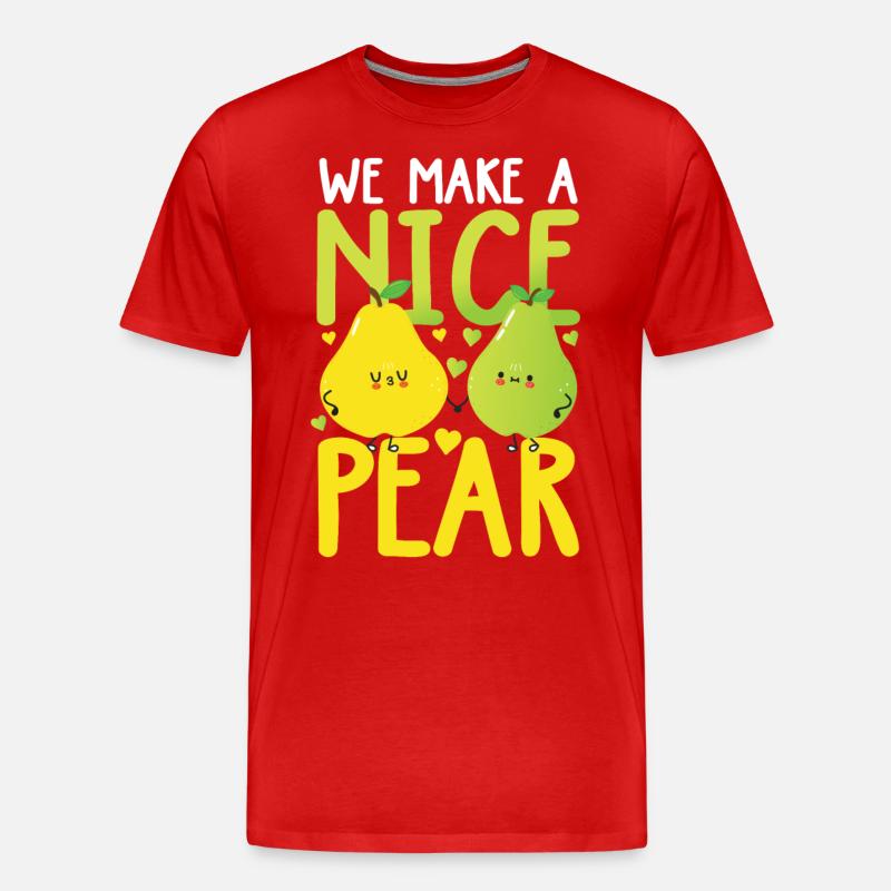 We Make A Nice Pear - Männer Premium Bio T-Shirt - Rot