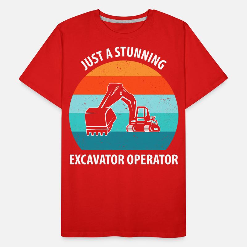 Bagger Baggerfahrer Baggerwagen Männer Premium Bio T-Shirt