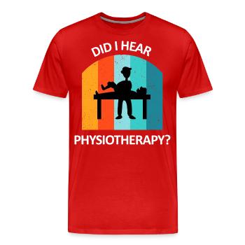 Physiothérapeute Cadeau humoristique disant drôle - T-shirt bio Premium Homme - rouge - Devant - Damien (186cm)