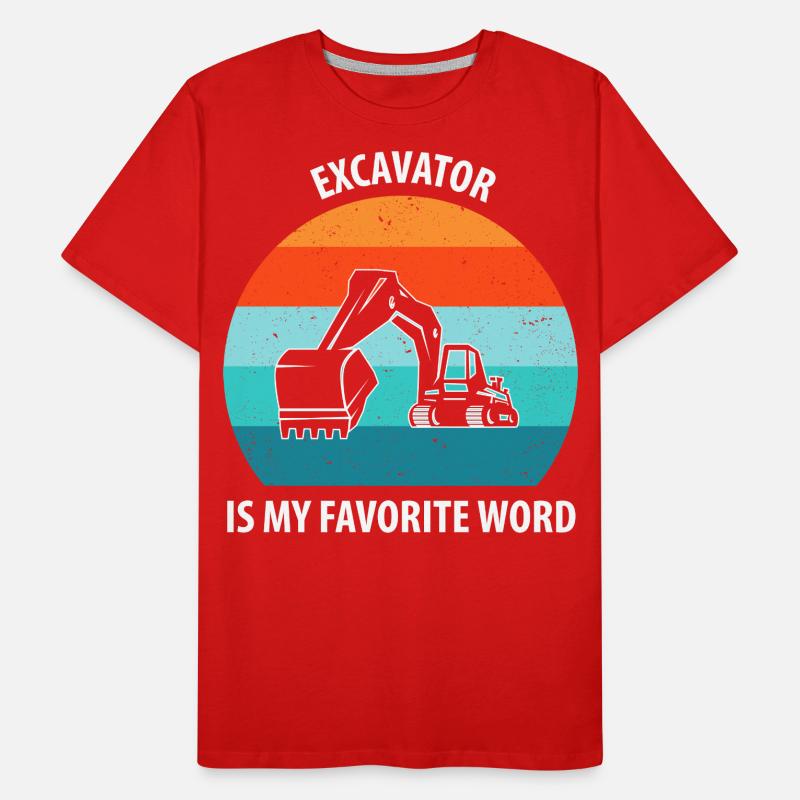 Bagger Baggerfahrer Baggerwagen Männer Premium Bio T-Shirt