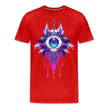 Attrape-rêves #6 - T-shirt bio Premium Homme - rouge - Devant - Damien (186cm)
