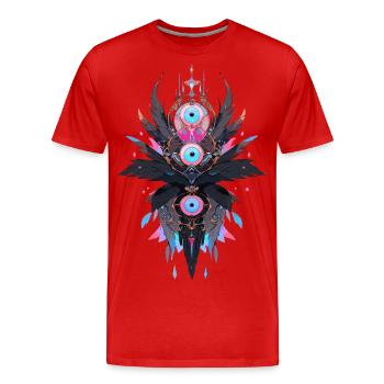 Attrape-rêves #9 - T-shirt bio Premium Homme - rouge - Devant - Damien (186cm)