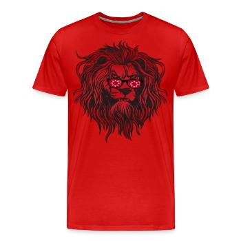 Lakota - Men's Premium Organic T-Shirt - red - Front - Damien (186cm)