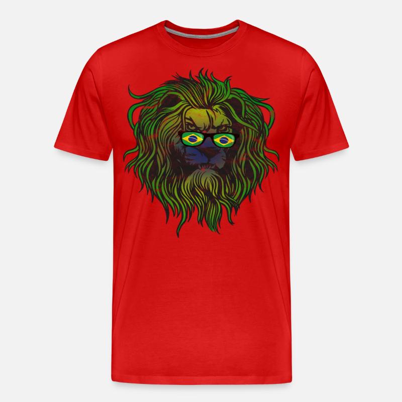 Brasilien - Männer Premium Bio T-Shirt - Rot
