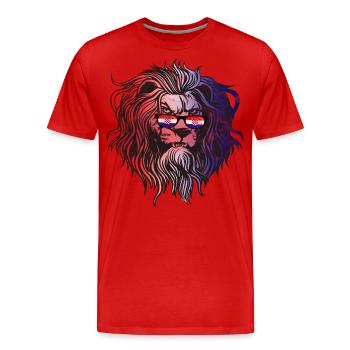 Croatia - Men's Premium Organic T-Shirt - red - Front - Damien (186cm)