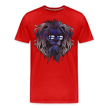 Finnland - Männer Premium Bio T-Shirt - Rot - Vorne - Damien (186cm)