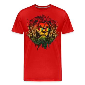 Guinée - T-shirt bio Premium Homme - rouge - Devant - Damien (186cm)