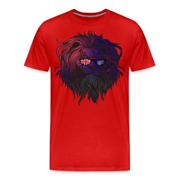 Pitcairn (Îles) - T-shirt bio Premium Homme - rouge - Devant - Damien (186cm)