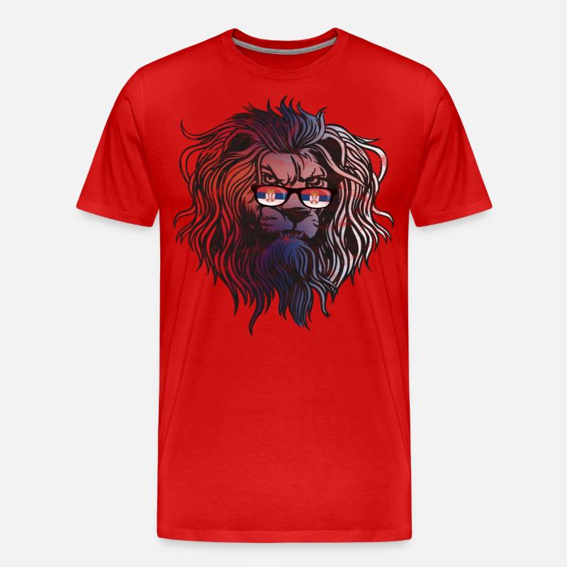 Serbien - Männer Premium Bio T-Shirt - Rot