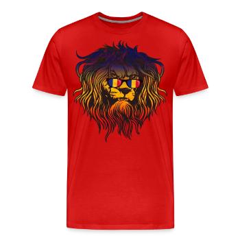 Roumanie - T-shirt bio Premium Homme - rouge - Devant - Damien (186cm)