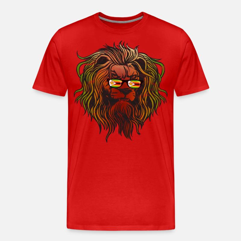 Simbabwe - Männer Premium Bio T-Shirt - Rot