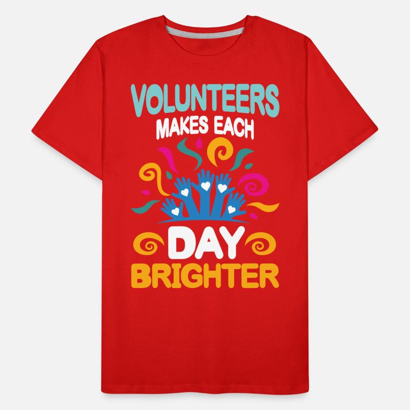 Volunteers Makes Each Day Brighter Männer Premium Bio T-Shirt