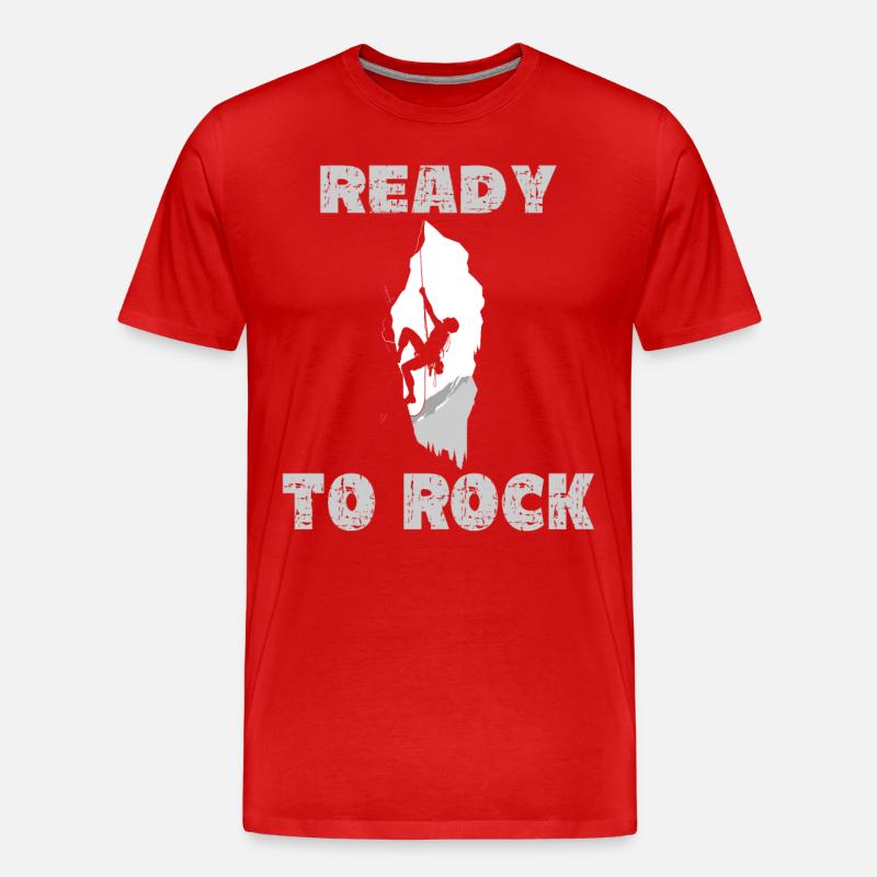 Ready to Rock - Männer Premium Bio T-Shirt - Rot