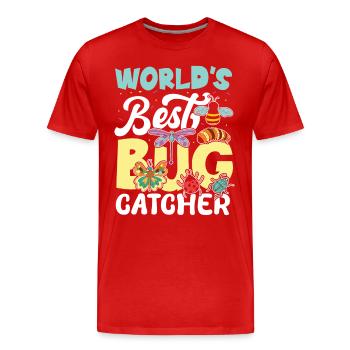 World's Best Bug Catcher - Männer Premium Bio T-Shirt - Rot - Vorne - Damien (186cm)