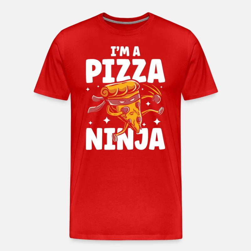 I'm A Pizza Ninja - Männer Premium Bio T-Shirt - Rot
