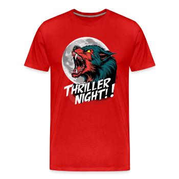 Thriller Night für einen Werwolf Fan - Männer Premium Bio T-Shirt - Rot - Vorne - Damien (186cm)