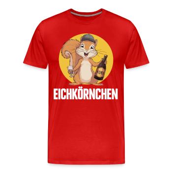 Eichkörnchen Eichhörnchen mit Korn - Männer Premium Bio T-Shirt - Rot - Vorne - Damien (186cm)