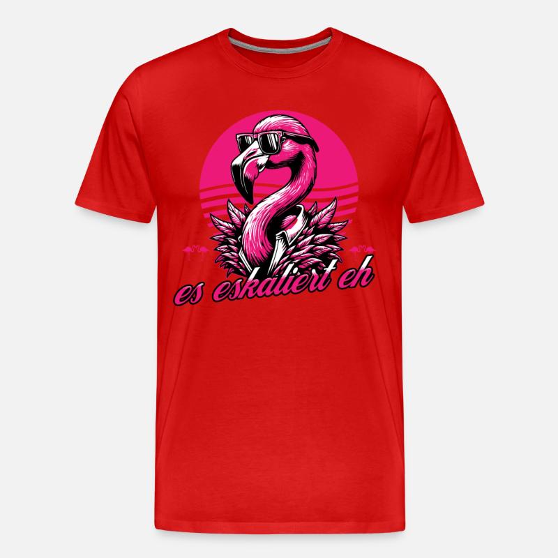 Es eskaliert eh… - Männer Premium Bio T-Shirt - Rot