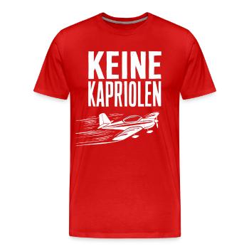 Keine Kapriolen - Nicht so tief Rüdiger - Männer Premium Bio T-Shirt - Rot - Vorne - Damien (186cm)