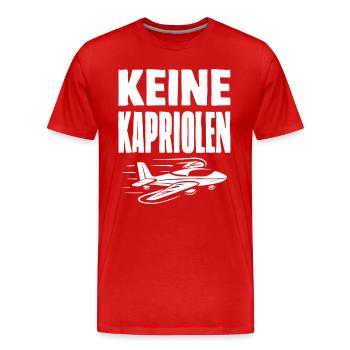 Keine Kapriolen - Nicht so tief Rüdiger - Männer Premium Bio T-Shirt - Rot - Vorne - Damien (186cm)