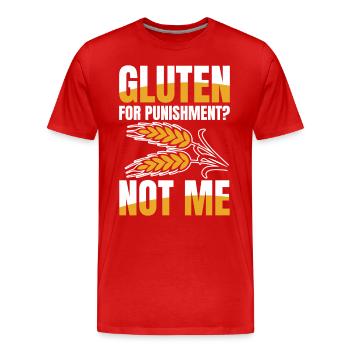 Gluten Not me für einen glutenfreien Lifestyle - Männer Premium Bio T-Shirt - Rot - Vorne - Damien (186cm)