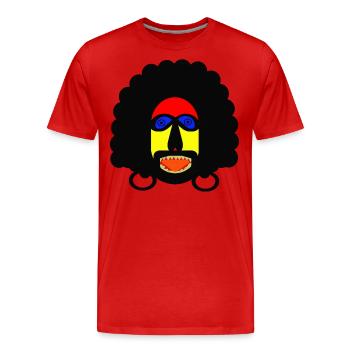 Herr Curly - Männer Premium Bio T-Shirt - Rot - Vorne - Damien (186cm)