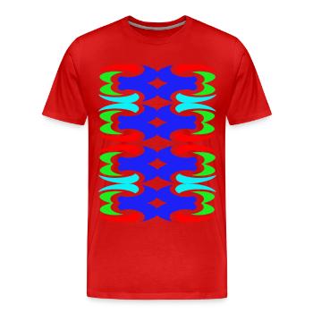 Einzigartige Mode - Männer Premium Bio T-Shirt - Rot - Vorne - Damien (186cm)