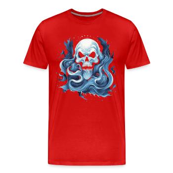 Geist mit abstrakter Kunst für einen Geister - Männer Premium Bio T-Shirt - Rot - Vorne - Damien (186cm)