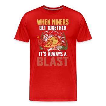 When Miners Get Together - Männer Premium Bio T-Shirt - Rot - Vorne - Damien (186cm)