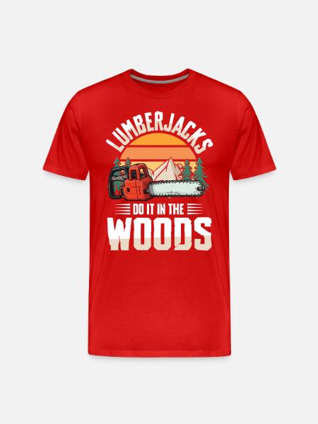 Bûcherons Faites-le dans les bois - T-shirt bio Premium Homme - rouge