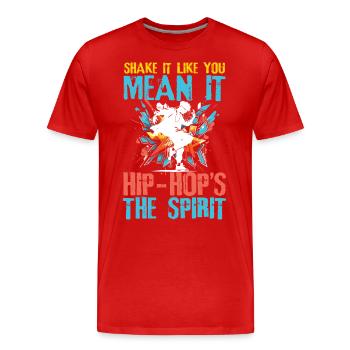 Shake It Like You Mean It L’ du hip-hop - T-shirt bio Premium Homme - rouge - Devant - Damien (186cm)