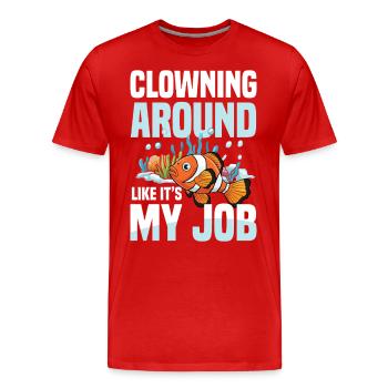 Clownfisch Aquaristischer Lebensstil für einen - Männer Premium Bio T-Shirt - Rot - Vorne - Damien (186cm)