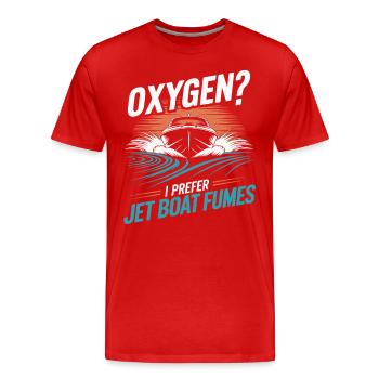 Sauerstoff? Ich Bevorzuge Jetboot-Abgase Für - Männer Premium Bio T-Shirt - Rot - Vorne - Damien (186cm)