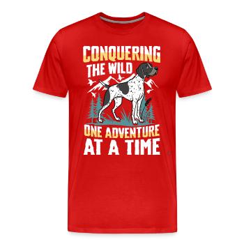 Eroberung Der Wildnis Ein Abenteuer Nach Dem - Männer Premium Bio T-Shirt - Rot - Vorne - Damien (186cm)