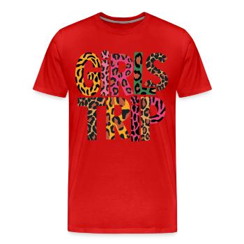 Girls' outing with animal print for the perfect - Men's Premium Organic T-Shirt - red - Front - Damien (186cm)