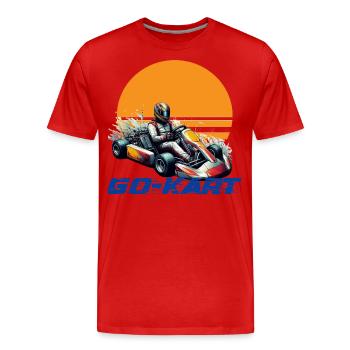 Go Kart - Men's Premium Organic T-Shirt - red - Front - Damien (186cm)