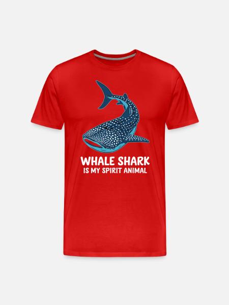 Walvishaai is mijn geestdier - Mannen premium biologisch T-shirt - rood