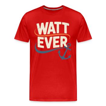 Watt Ever Motif d’ancre maritime - T-shirt bio Premium Homme - rouge - Devant - Damien (186cm)