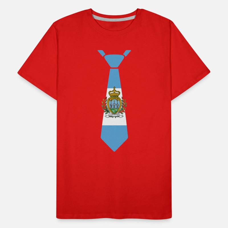 Cravate de Saint-Marin – Conception du drapeau T-shirt bio Premium Homme
