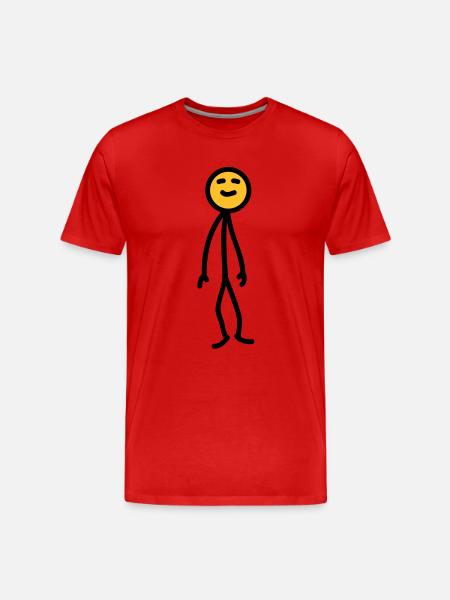 happy_man - T-shirt bio Premium Homme - rouge