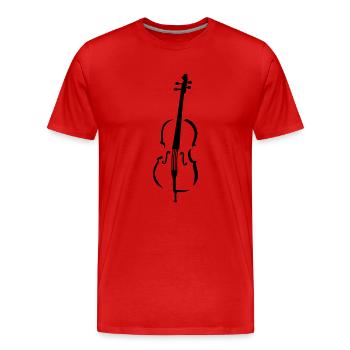 Cello - Men's Premium Organic T-Shirt - red - Front - Damien (186cm)