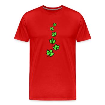 Feuille d’érable Feuilles d’automne - T-shirt bio Premium Homme - rouge - Devant - Damien (186cm)