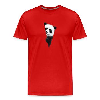 Casual Cool Panda Bear - Men's Premium Organic T-Shirt - red - Front - Damien (186cm)