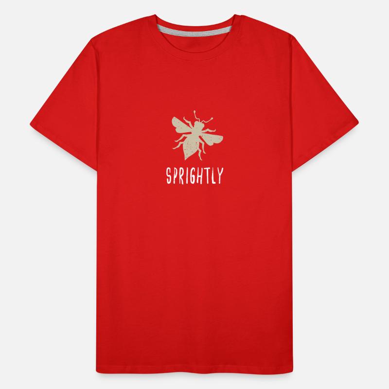 Beige Bee Sprightly Biene Be Sprightly Men's Premium Organic T-Shirt