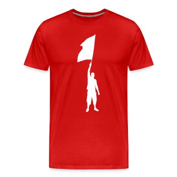 Supporter / Football Association Ultra Drapeau - T-shirt bio Premium Homme - rouge - Devant - Damien (186cm)