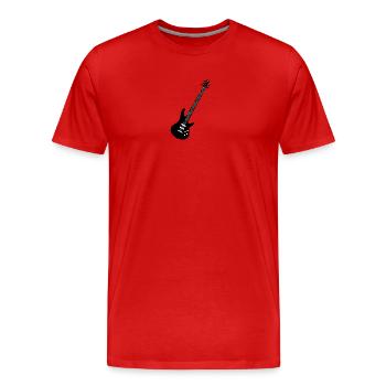 5 Saiter Bass - Männer Premium Bio T-Shirt - Rot - Vorne - Damien (186cm)