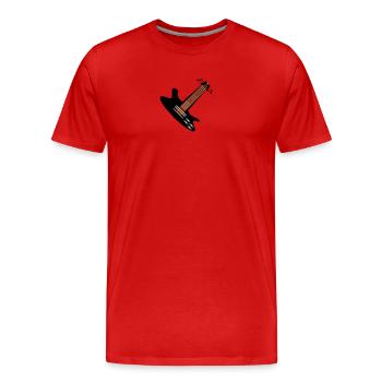 bass 4 - Männer Premium Bio T-Shirt - Rot - Vorne - Damien (186cm)