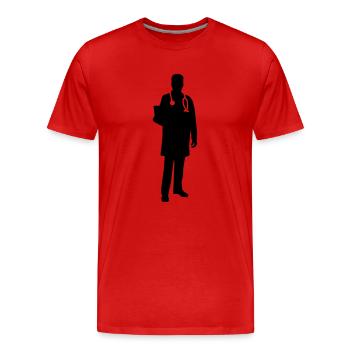 Arzt - Männer Premium Bio T-Shirt - Rot - Vorne - Damien (186cm)