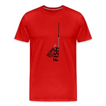 fishing - Männer Premium Bio T-Shirt - Rot - Vorne - Damien (186cm)